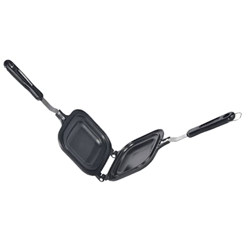 サンドイッチスキレット toaster ﾄｰｽﾀｰ 電子レンジメーカー フライパン 家庭用サンドイッチベーキングパン 焦げ付き防止サンドイッチ作成ツール アルミニウム Black